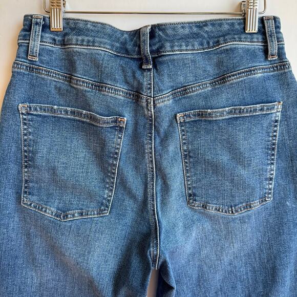 Talbots Wide Leg Crop Jean High Rise Como Wash Casual Denim Size 8 - Picture 6 of 16